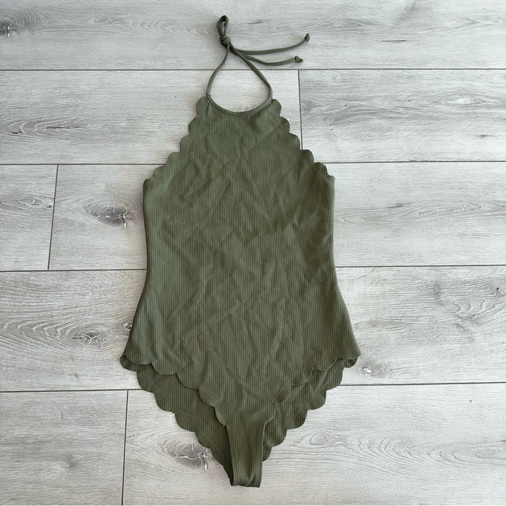 Marysia Swim Mott Maillot Green Scallop One Piece Swimsuit Women's Medium M - Picture 3 of 9